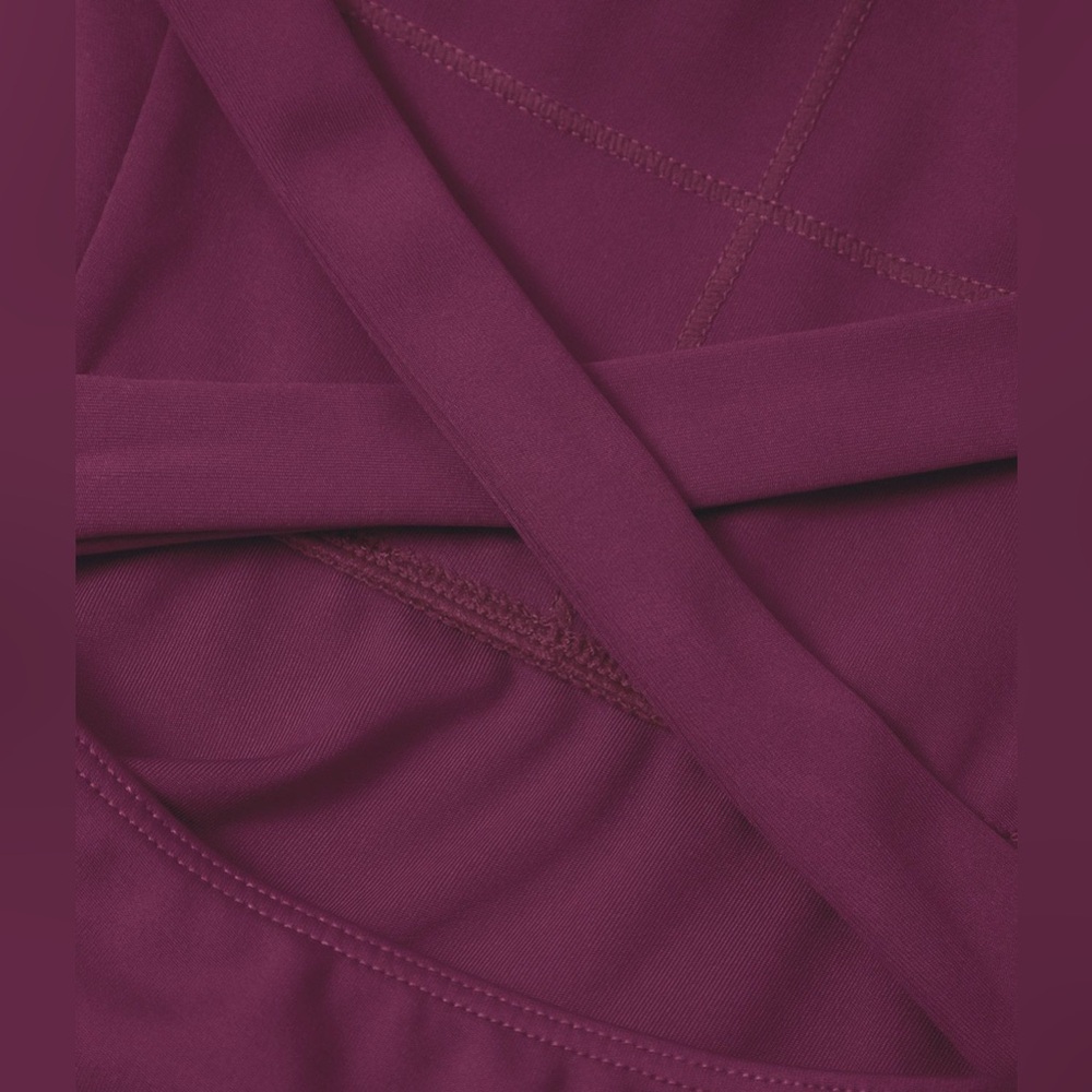 Crisscross Backless Flare 2-Piece Pocket Dance Active Dress Magenta Purp… - Picture 7 of 14